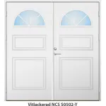 Parytterdörr 21 graders HDF halvmånefönster