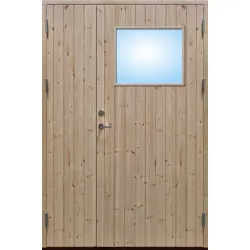 Parytterdörr stående panel med glas