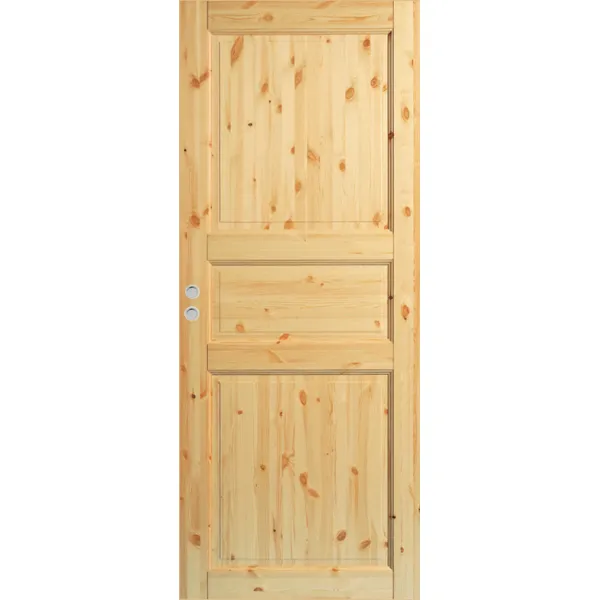 Skjutdörr Allmoge Massiv obehandlad furu med 3 speglar
