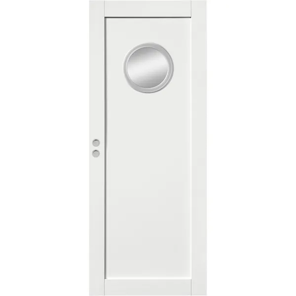 Skjutdörr Contur runt glas aluminiumring