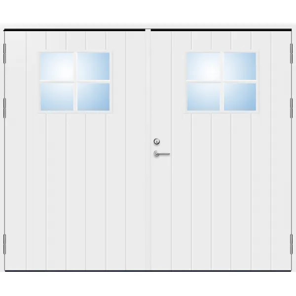 Slagport 18 graders HDF bred stående spårning med glas och spröjs