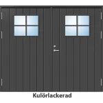Slagport 18 graders HDF bred stående spårning med glas och spröjs