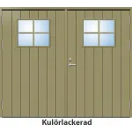 Slagport 18 graders HDF bred stående spårning med glas och spröjs