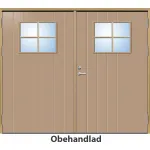 Slagport 18 graders HDF bred stående spårning med glas och spröjs