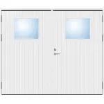 Slagport 18 graders HDF tät stående spårning med glas