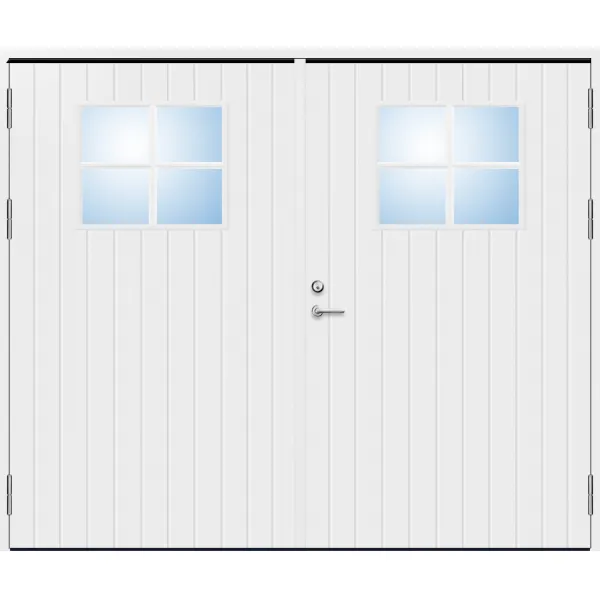 Slagport 18 graders HDF tät stående spårning med glas och spröjs