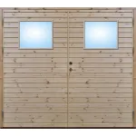 Slagport liggande panel med glas