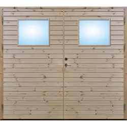 Slagport liggande panel med glas
