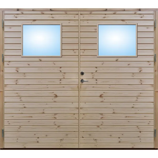 Slagport liggande panel med glas