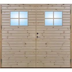 Slagport liggande panel med glas och spröjs