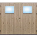 Slagport stående panel med glas