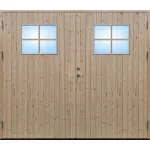 Slagport stående panel med glas och spröjs