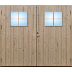 Slagport stående panel med glas och spröjs