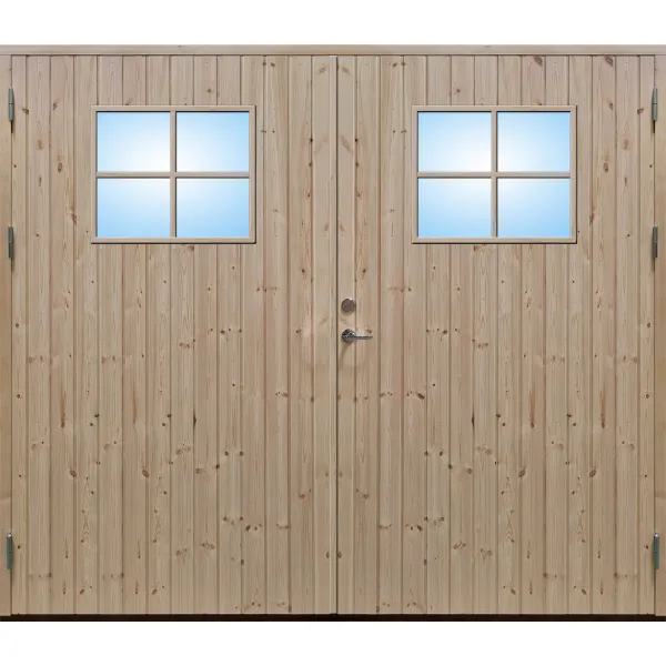 Slagport stående panel med glas och spröjs