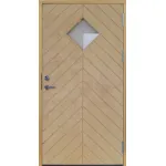 Stalldörr fiskben spårning ruter ess glas