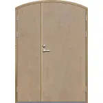 Stallpardörr valvad slät