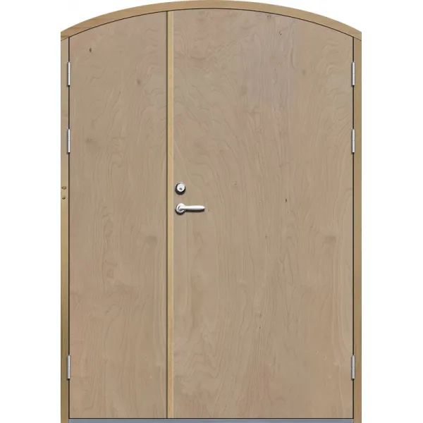 Stallpardörr valvad slät