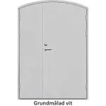 Stallpardörr valvad slät