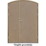 Stallpardörr valvad slät