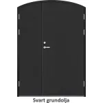 Stallpardörr valvad slät