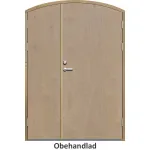 Stallpardörr valvad slät