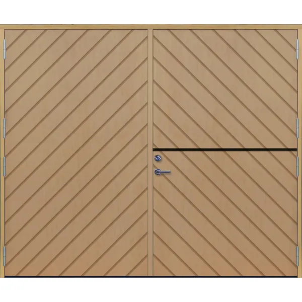 Stallport med hästdörr fiskben spårning