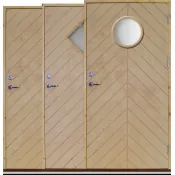 Förrådsdörrar 18 graders