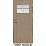 Ytterdörr 21 graders bred stående spårning med glas och spröjs