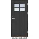 Ytterdörr 21 graders bred stående spårning med glas och spröjs