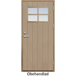 Ytterdörr 21 graders bred stående spårning med glas och spröjs