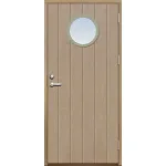 Ytterdörr 21 graders bred stående spårning med runt glas