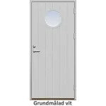 Ytterdörr 21 graders bred stående spårning med runt glas