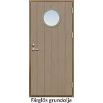 Ytterdörr 21 graders bred stående spårning med runt glas