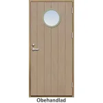 Ytterdörr 21 graders bred stående spårning med runt glas