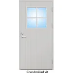 Ytterdörr 21 graders HDF bred stående spårning med glas och spröjs