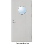 Ytterdörr 21 graders HDF bred stående spårning med runt glas