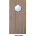 Ytterdörr 21 graders HDF bred stående spårning med runt glas