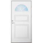 Ytterdörr 21 graders HDF halvmånefönster