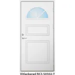 Ytterdörr 21 graders HDF halvmånefönster