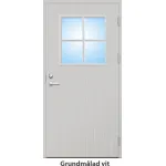 Ytterdörr 21 graders HDF tät stående spårning med glas och spröjs