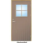 Ytterdörr 21 graders HDF tät stående spårning med glas och spröjs