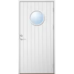 Ytterdörr 21 graders HDF tät stående spårning med runt glas