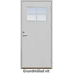 Ytterdörr 21 graders slät med glas och spröjs