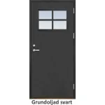 Ytterdörr 21 graders slät med glas och spröjs
