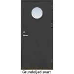 Ytterdörr 21 graders slät med runt glas
