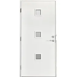 Ytterdörr Kristin 63 HDF lagervara - vitmålad M10x21 Vänster
