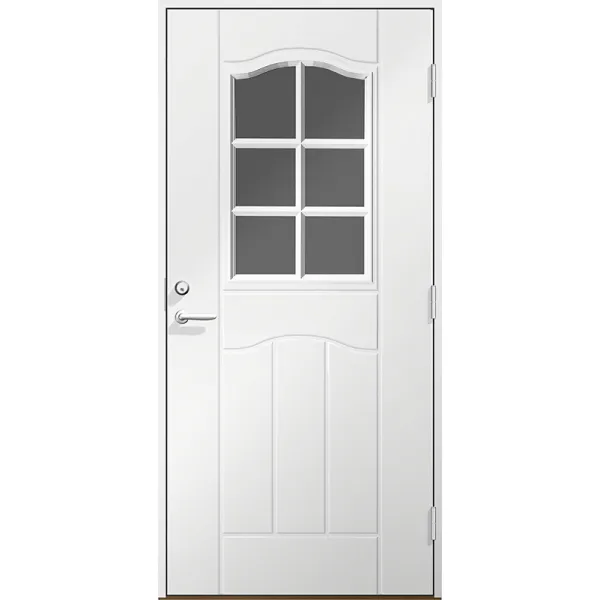 Ytterdörr Martin klarglas Lagervara - vit Modul 9x21 Höger