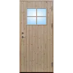 Ytterdörr stående panel med glas och spröjs