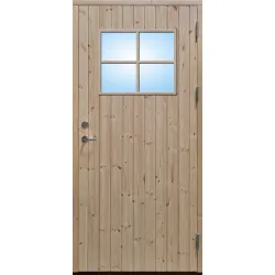 Ytterdörr stående panel med glas och spröjs